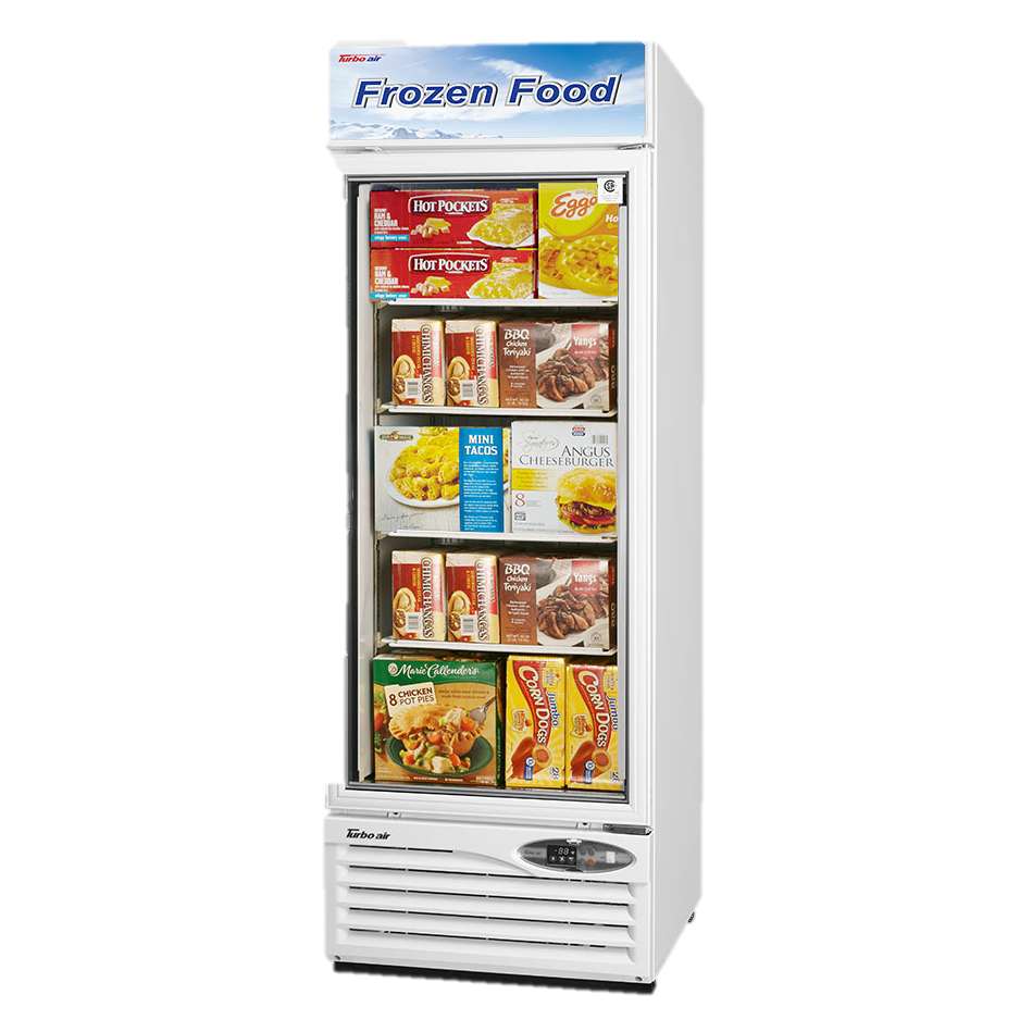 superior-equipment-supply - Turbo Air - Turbo Air White Exterior One Section Glass Door 27" Freezer Merchandiser