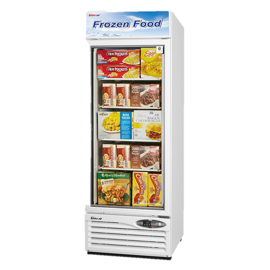 superior-equipment-supply - Turbo Air - Turbo Air White Exterior One Section Glass Door 27" Freezer Merchandiser