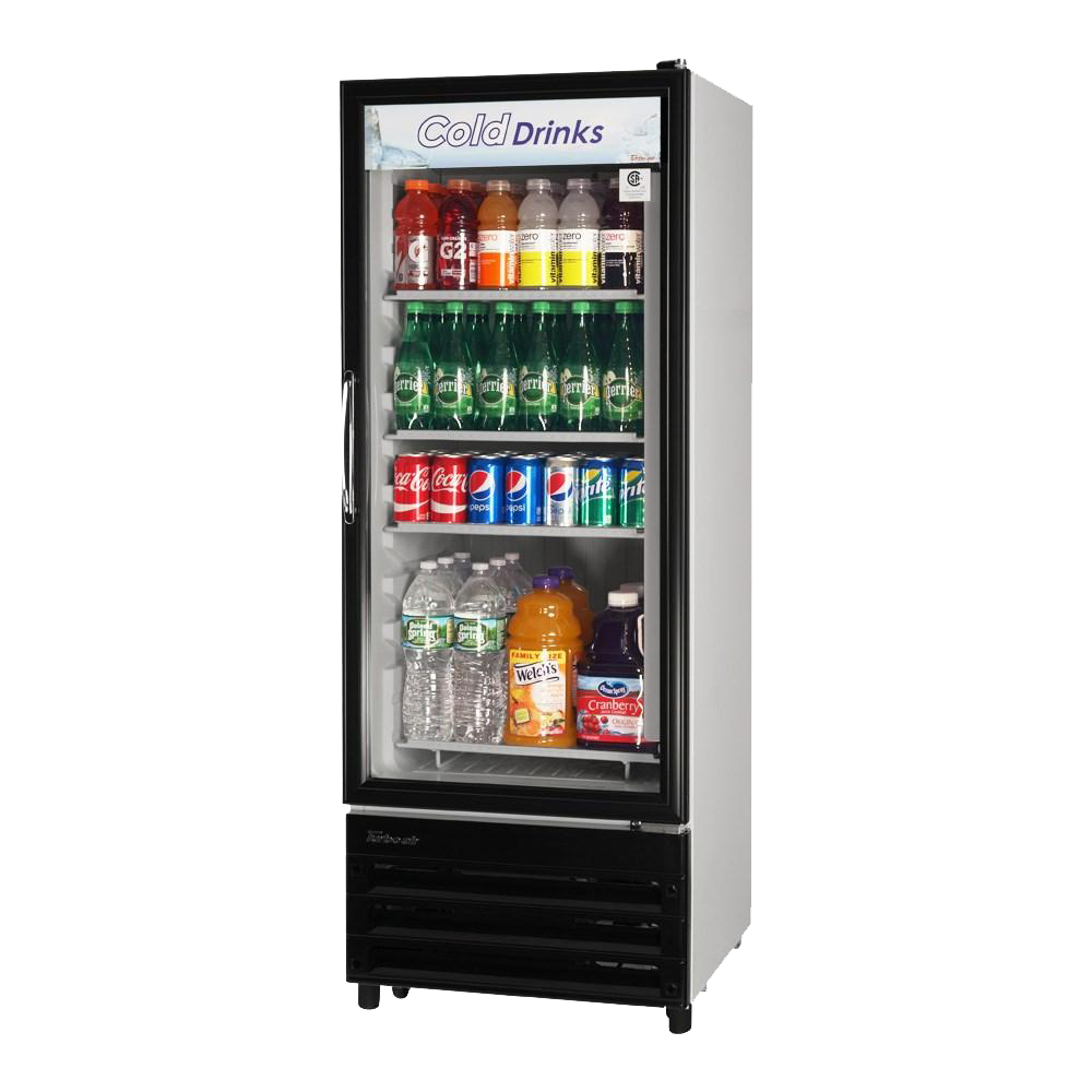 superior-equipment-supply - Turbo Air - Turbo Air Black Trim Exterior One Section Glass Door 24" Refrigerated Merchandiser