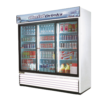 superior-equipment-supply - Turbo Air - Turbo Air White Cabinet Exterior Three Section Glass Door 78" Refrigerated Merchandiser