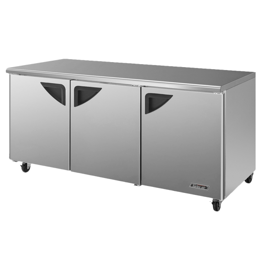 superior-equipment-supply - Turbo Air - Turbo Air Stainless Steel Three-Section 72.62" Undercounter Refrigerator