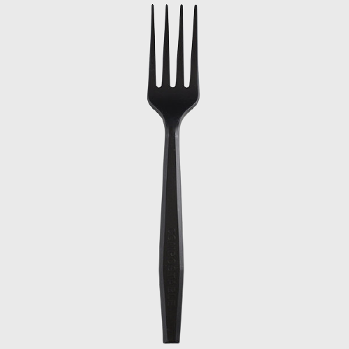 EMI Greenables CPLA Compostable Fork Black - 1000/Case