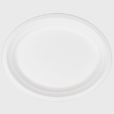 White Biodegradable 12.5" Platter - 500/Case