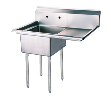 superior-equipment-supply - Turbo Air - Turbo Air 39" One Compartment Sink With Right Hand Drainboard