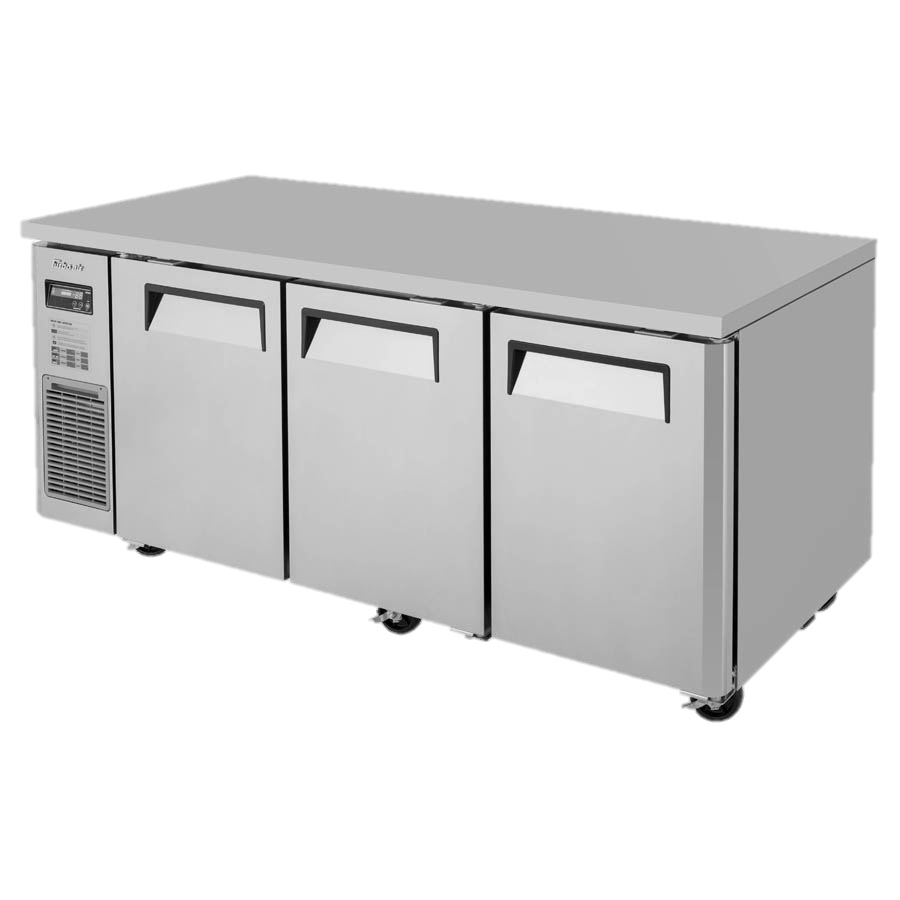 superior-equipment-supply - Turbo Air - Turbo Air Stainless Steel 71" Wide Three-Section Undercounter Refrigerator