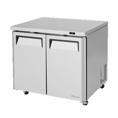 superior-equipment-supply - Turbo Air - Turbo Air Stainless Steel 36" Wide Two-Section Low Boy Undercounter Refrigerator