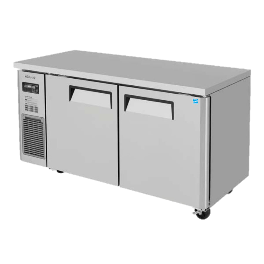 superior-equipment-supply - Turbo Air - Turbo Air Stainless Steel 59" Wide Two-Section Narrow Undercounter Refrigerator