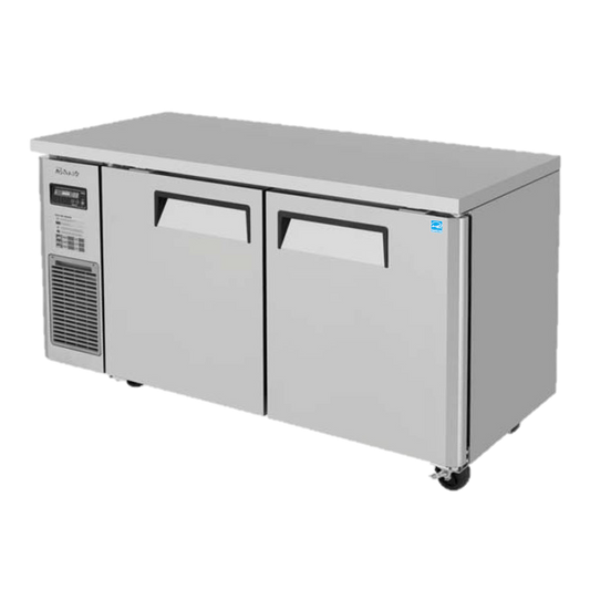 superior-equipment-supply - Turbo Air - Turbo Air Stainless Steel 59" Wide Two-Section Narrow Undercounter Refrigerator