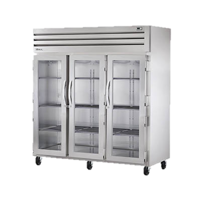 superior-equipment-supply - True Food Service Equipment - True Stainless Steel Three Section Three Glass Door Reach-In Refrigerator