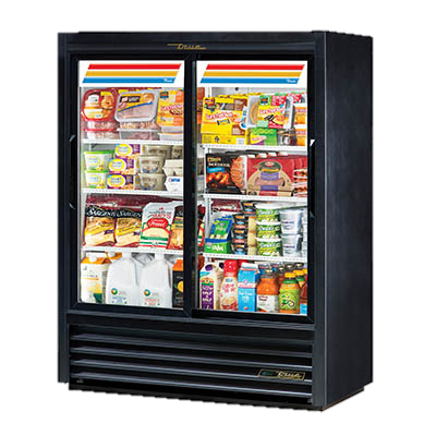 superior-equipment-supply - True Food Service Equipment - True Powder Coated Two Section Two Door Convenience Store Cooler
