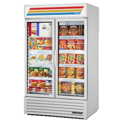 superior-equipment-supply - True Food Service Equipment - True Two Section White Powder Coated Steel Exterior Exterior Freezer Merchandiser