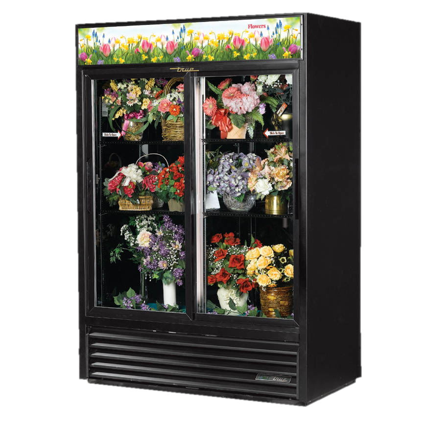 superior-equipment-supply - True Food Service Equipment - True Two-Section Four Adjustable Shelf Powder Coated Steel Exterior Floral Merchandiser