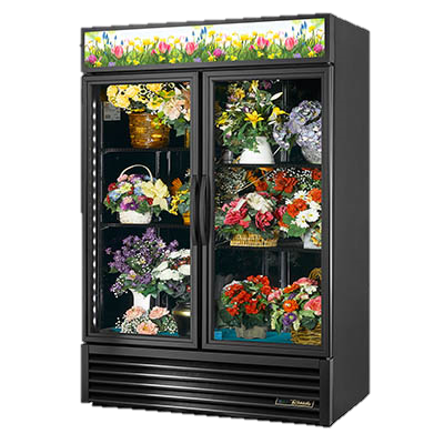 superior-equipment-supply - True Food Service Equipment - True Two-Section Four Shelf Powder Coated Exterior Floral Merchandiser