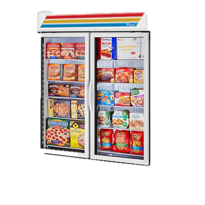 superior-equipment-supply - True Food Service Equipment - True Two-Section Eight Shelf Powder Coated Exterior Standard Look Freezer Merchandiser