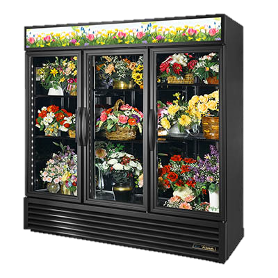 superior-equipment-supply - True Food Service Equipment - True Three Section Six Shelf Powder Coated Exterior Standard Look Floral Merchandiser