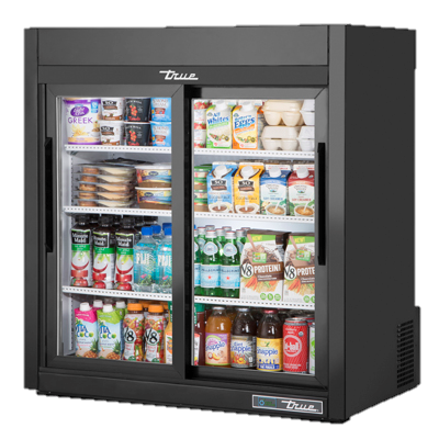 superior-equipment-supply - True Food Service Equipment - True Countertop Two Glass Sliding Door Powder Coated Exterior Refrigerated Merchandiser