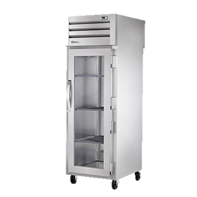 superior-equipment-supply - True Food Service Equipment - True One Section One Glass Door Front One Stainless Steel Door Rear Pass-Thru Refrigerator