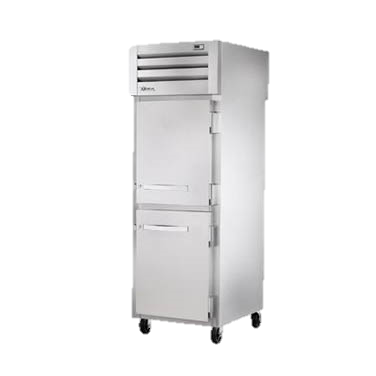 superior-equipment-supply - True Food Service Equipment - True One Section Two Front Stainless Steel Half Door & Two Rear Stainless Steel Half Door Pass-Thru Refrigerator