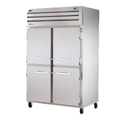 superior-equipment-supply - True Food Service Equipment - True Stainless Steel Two Section Four Half Door Reach-In Refrigerator/Freezer