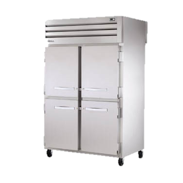 superior-equipment-supply - True Food Service Equipment - True Two Section Four Half Stainless Steel Door Front & Rear Pass-Thru Refrigerator