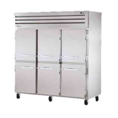 superior-equipment-supply - True Food Service Equipment - True Stainless Steel Three Section Six Half Door Reach-In Freezer 77.75"W