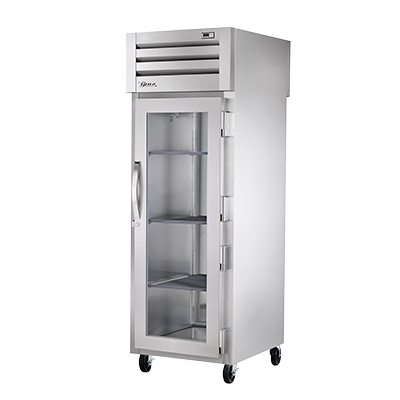 superior-equipment-supply - True Food Service Equipment - True One Glass Door Front & One Stainless Steel Door Rear Pass-Thru Heated Cabinet