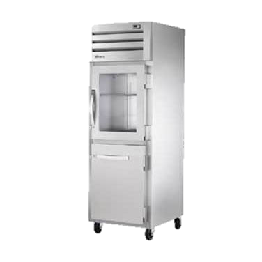 superior-equipment-supply - True Food Service Equipment - True One Section One Glass & One Stainless Steel Half Door Reach-In Refrigerator