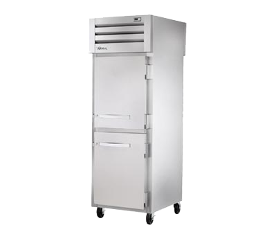 superior-equipment-supply - True Food Service Equipment - True One-Section Two Stainless Steel Half Door Front & Two Stainless Steel Half Door Rear Pass-Thru Refrigerator
