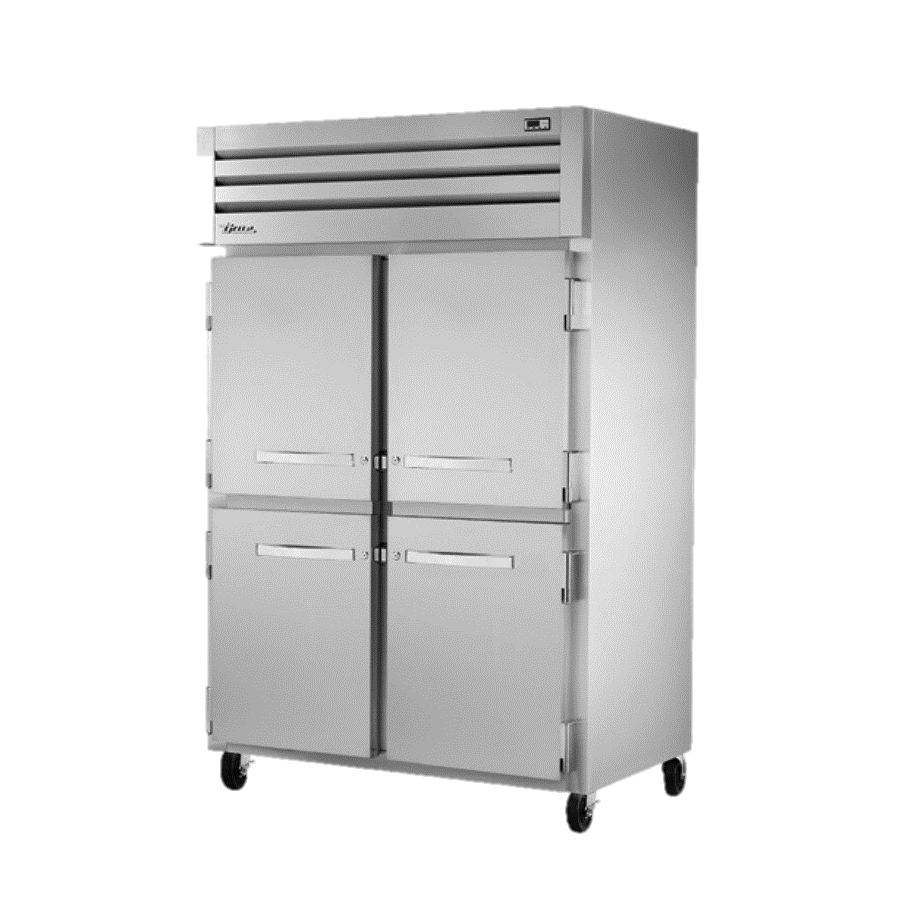 superior-equipment-supply - True Food Service Equipment - True Two-Section Four Stainless Steel Half Door Reach-In Refrigerator