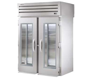 superior-equipment-supply - True Food Service Equipment - True Two-Section Two Glass Door Front & Two Stainless Steel Door Rear Roll-Thru Refrigerator