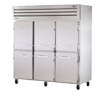 superior-equipment-supply - True Food Service Equipment - True Three-Section Six Stainless Steel Half Door Reach-In Freezer