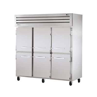 superior-equipment-supply - True Food Service Equipment - True Three-Section Six Stainless Steel Half Door Reach-In Refrigerator