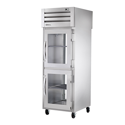 superior-equipment-supply - True Food Service Equipment - True One-Section Two Half Glass Front Door & One Glass Door Rear Pass-Thru Refrigerator