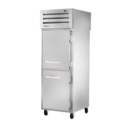 superior-equipment-supply - True Food Service Equipment - True One-Section Two Stainless Steel Half Door & One Glass Door Rear Pass-Thru Refrigerator