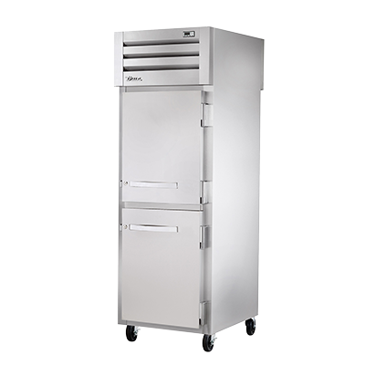 superior-equipment-supply - True Food Service Equipment - True One-Section Two Stainless Steel Half Door Front & One Stainless Steel Door Rear Pass-Thru Refrigerator