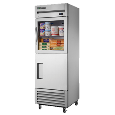 superior-equipment-supply - True Food Service Equipment - True One-Section One Glass & One Stainless Steel Half Door Reach-In Refrigerator