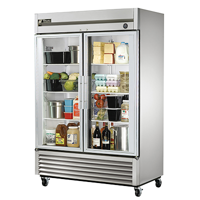 superior-equipment-supply - True Food Service Equipment - True Stainless Steel Two-Section Two Glass Door Reach-In Refrigerator