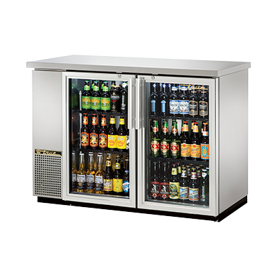 superior-equipment-supply - True Food Service Equipment - True Two-Section Two Glass Door Stainless Steel Exterior Backbar Cooler 49"W