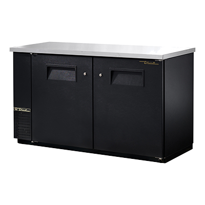 superior-equipment-supply - True Food Service Equipment - True Two-Section Two Door Black Vinyl Exterior Backbar Cooler 61"W