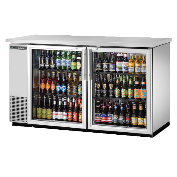 superior-equipment-supply - True Food Service Equipment - True Two-Section Two Glass Door Stainless Steel Exterior Backbar Cooler 61"W