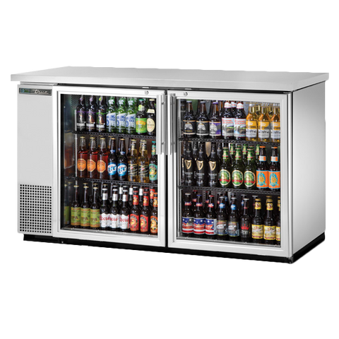 superior-equipment-supply - True Food Service Equipment - True Two-Section Two Glass Door Stainless Steel Exterior Backbar Cooler 61"W
