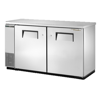 superior-equipment-supply - True Food Service Equipment - True Two-Section Two Stainless Steel Door Galvanized Interior Backbar Cooler 61"W