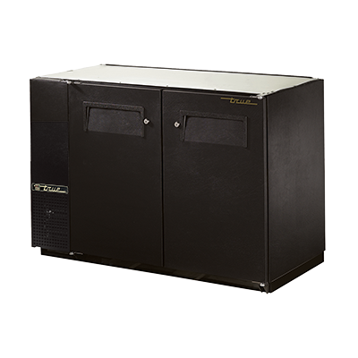 superior-equipment-supply - True Food Service Equipment - True Two-Section Two Door Black Vinyl Exterior Backbar Cooler 48"W