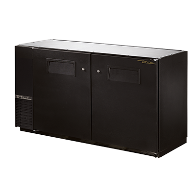 superior-equipment-supply - True Food Service Equipment - True Two-Section Two Door Black Vinyl Exterior Backbar Cooler 60"W