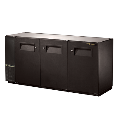 superior-equipment-supply - True Food Service Equipment - True Three-Section Three Door Black Vinyl Exterior Backbar Cooler 72"