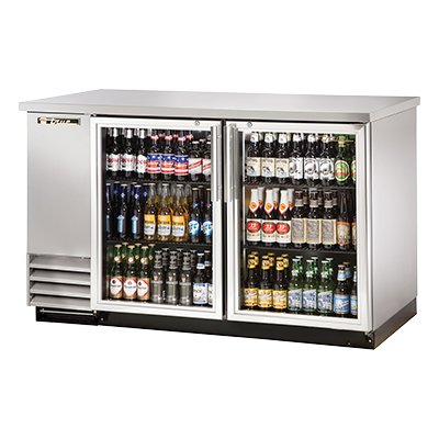 superior-equipment-supply - True Food Service Equipment - True Two-Section Two Glass Door Stainless Steel Exterior Backbar Cooler 59"W