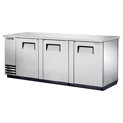 superior-equipment-supply - True Food Service Equipment - True Three-Section Three Door Stainless Steel Pass-Thru Backbar Cooler 90"W
