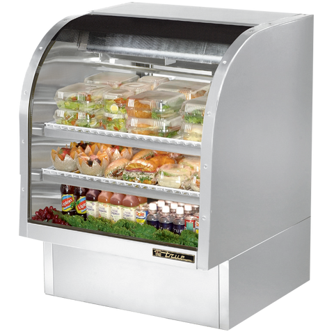 superior-equipment-supply - True Food Service Equipment - True Stainless Steel Curved Glass Display Case 36"W Self-Contained Refrigeration