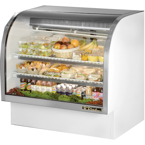 superior-equipment-supply - True Food Service Equipment - True White Vinyl Self-Contained Refrigeration Curved Glass Display Case 48"W
