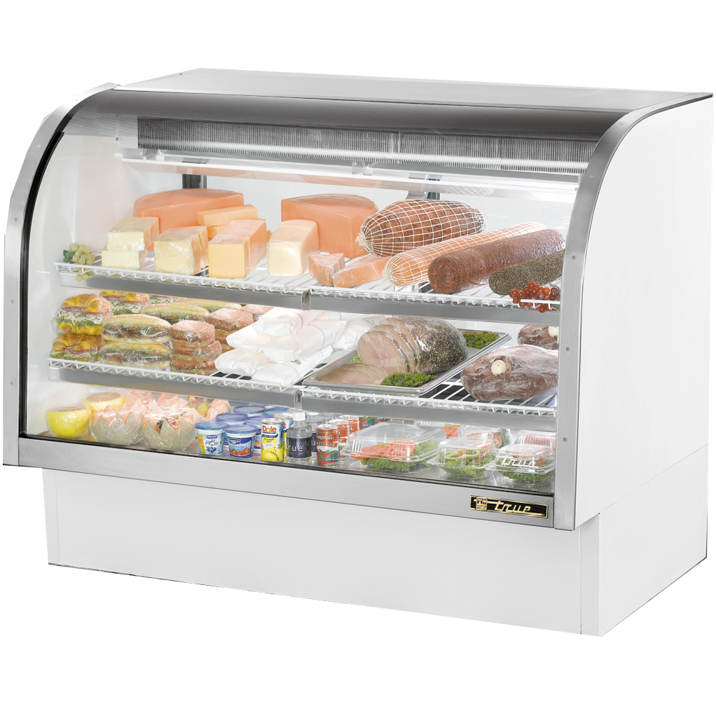 superior-equipment-supply - True Food Service Equipment - True Self-Contained Refrigeration Curved Glass Display Case 60"W